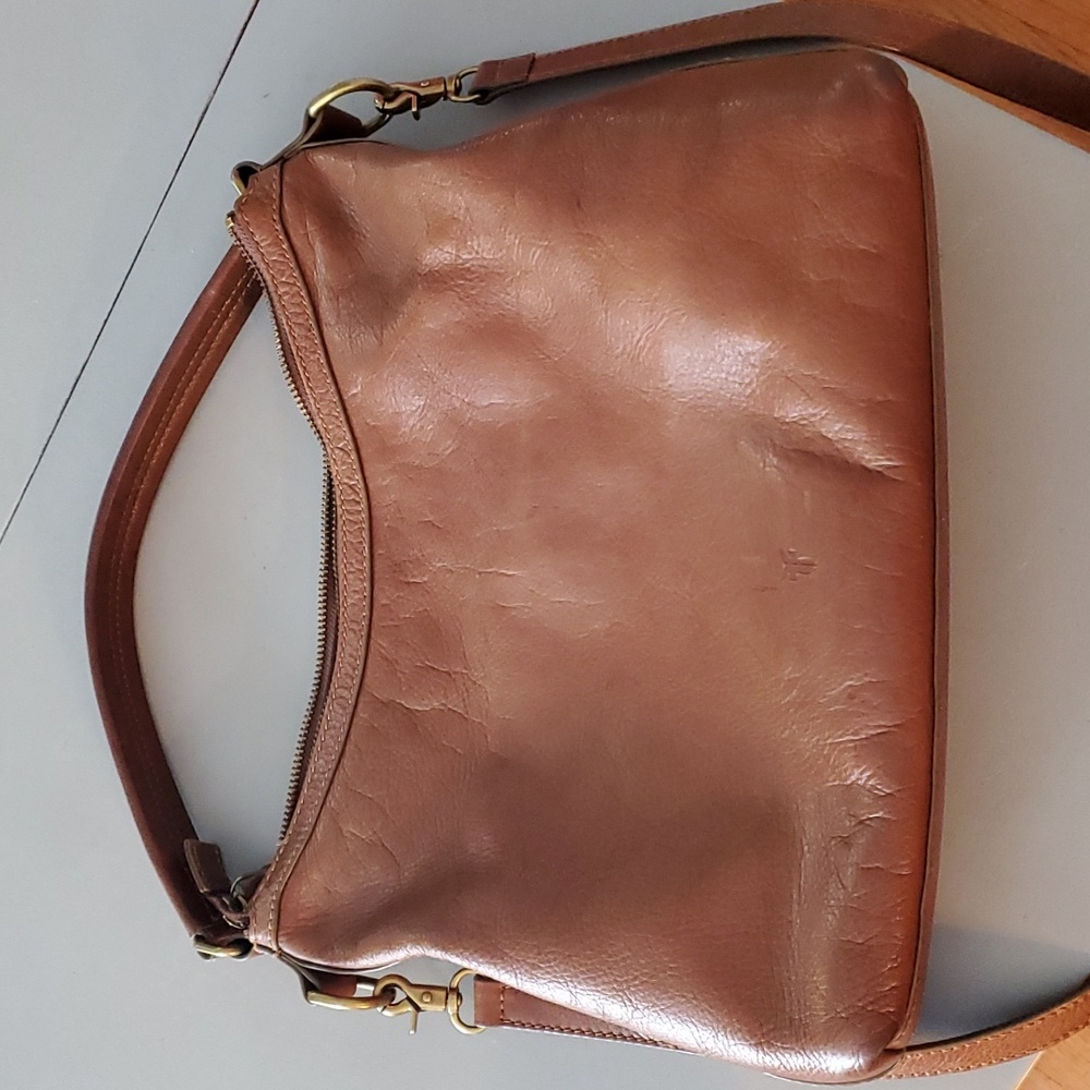 Frye Claude leather hobo chocolate brown